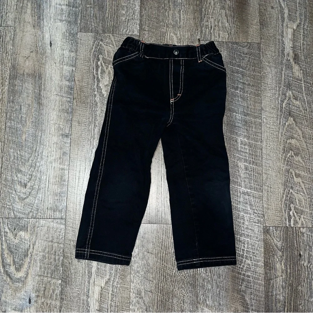 Harley Davidson Black Faded‎ Embroidered Pants Size 3T